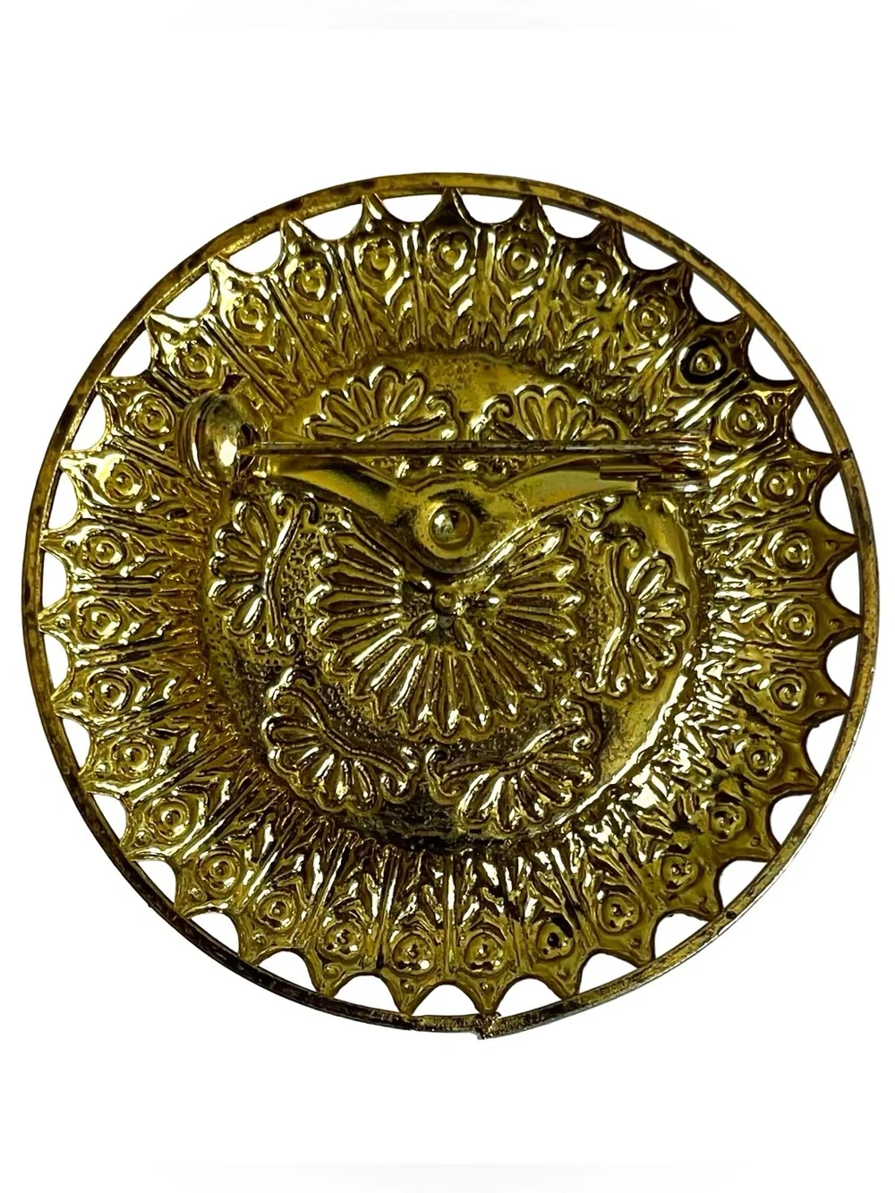 Mid-Century Enamel And Goldtone Brooch